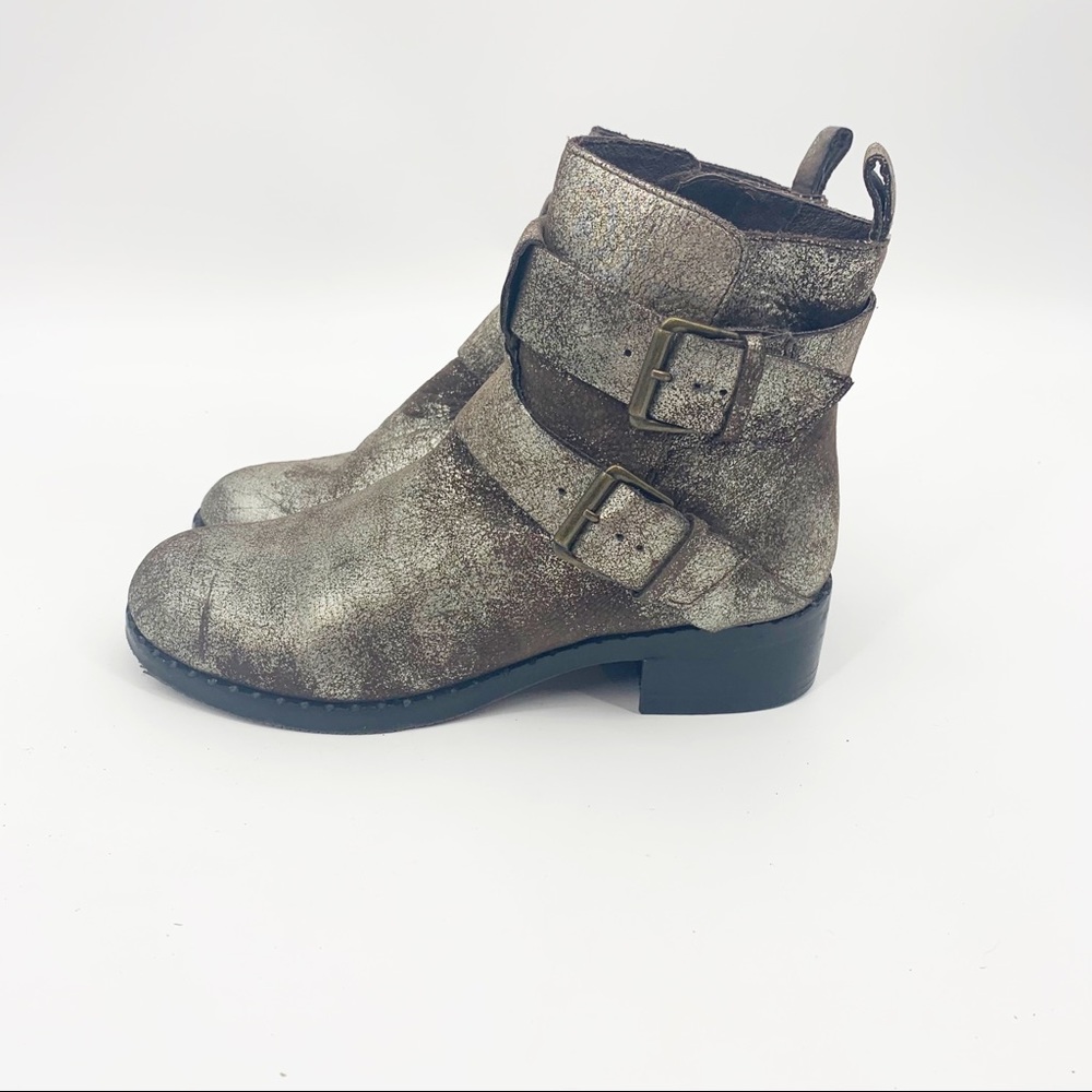Gentle Souls “Best Of” Leather Metallic Moto Boots